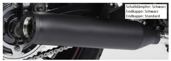 Black Sale:  MILLER - SILVERADO II - SlipOn - schwarz - Harley Sportster XL 883 / 2014 - 2016 / EG-BE