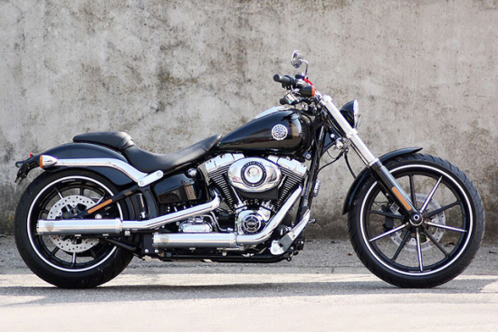 PENZL - Retro Line Auspuffset verstellb. / fein gebürstet / Harley Pro Street Breakout / 2016 / EG-BE