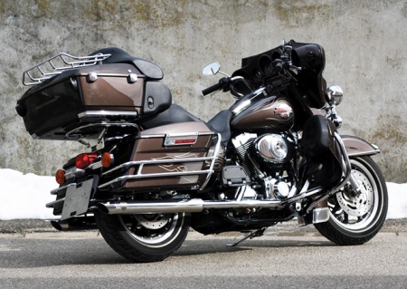 PENZL - Neo Classic Auspuffset verstellb./ 80mm / fein gebürstet / HD Touring / bis 2003 /ABE