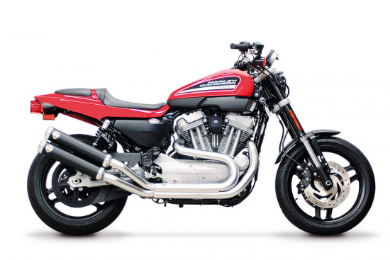 PENZL Retro Line Auspuffset / verstellbar / fein gebürstet / Harley XR 1200 / 08-12 / EG-BE