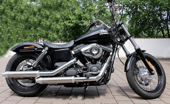 PENZL - Retro Line Auspuffset / verstellbar / fein gebürstet / HD Dyna - StreetBob / 08 - 16 / EG-BE