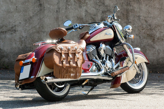 NEW: PENZL Retro - Auspuffset - mechan. verstellb. - 80 mm / chrom / Indian Cruiser / ab 2006 - 15 / EG-BE