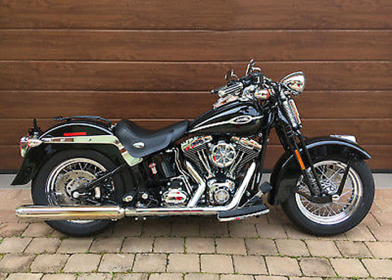 PENZL - Neo Classic Auspuffset - Crossover li + re - verstellb. / chrom / Harley Springer + Deluxe / bis 2016 /ABE