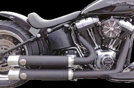 PENZL Retro Line Auspuffset verstellb. / black / Harley Softail Deluxe / ohne CVO / 05-06 /ABE