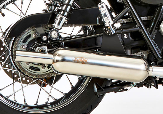 Shark Retro Classic / 2 - 1 Komplettanlage / Edelstahl poliert / ohne KAT / Kawasaki W 650 / EG-BE