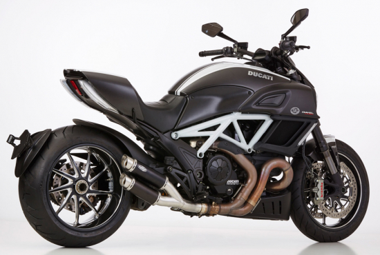 SHARK Track / Aluminium eloxiert schwarz / DUCATI Diavel / bis 2016 / ABE