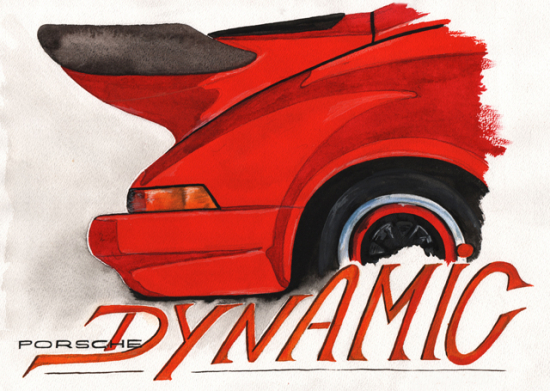 HELDERHEIT - Porsche Dynamic - Druck auf Künstlerpapier / limitiert / 90 x 70 cm
