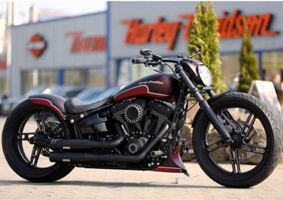 TB HECKFENDER Steel / Softail / keine Breakout & Rocker / 200 mm / 18" Rad / 08-17 / ohne Rücklicht / Tüv