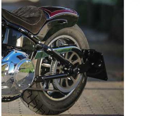 seitl. BR - Kennzeichenh. Kompl.-Set / lang / schwarz matt / HD Softail / ab 2018 / TÜV
