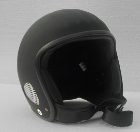 GE CHOPPERHELM "Titan LEDER" matt-schwarz, superleicht + bequem