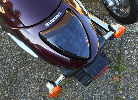 BR DARK - CUSTOM LED - RÜCKLICHT / Smoke-Black / Suzuki VZR  1800 M / E-Zeichen