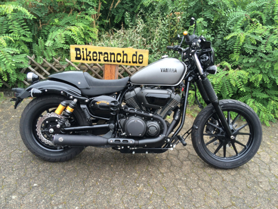 MB vorverl. Fußrasten / Ness Style gefräst / schwarz matt / + 45 cm !!!  / YAMAHA XV 950 Racer / ABE