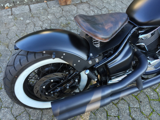 BR Schwingsattel-Kompl.-Set / Vintage braun - schwarz / Yamaha XVS 1100 Custom + Classic + Schwingsattelheck