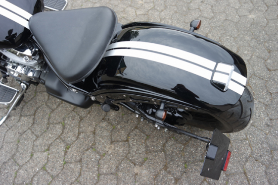 BR Schwingsattel - Kompl.-Set / schwarz / Yamaha XVS 650 / alle Heckfender
