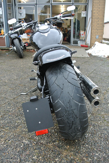 High Power LED Lenkerenden Blinker PB1 schwarz klar weiss Chopper Custom Bike