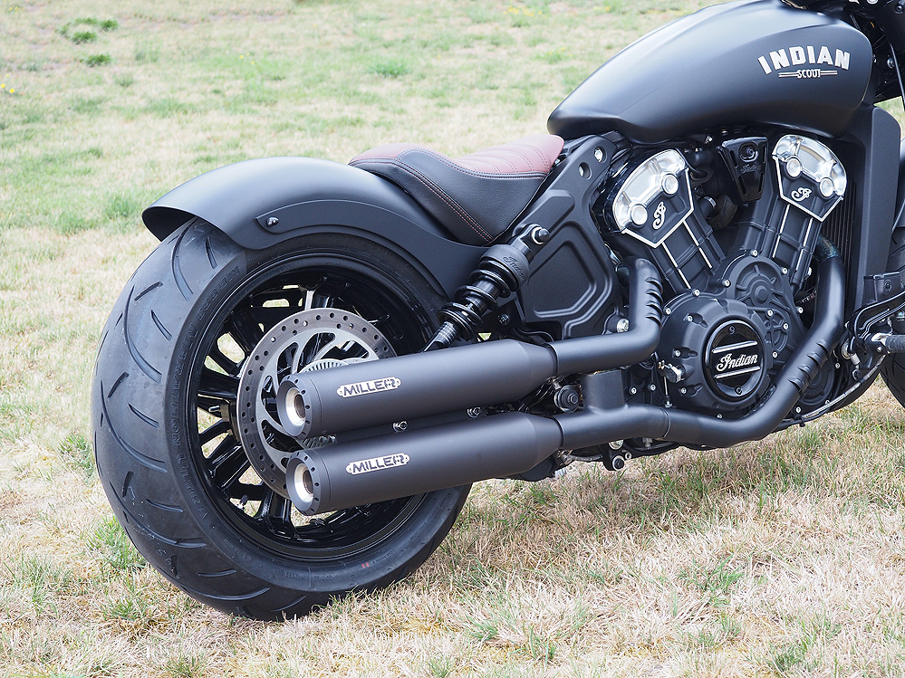Motorrad Gepäckträger Universal schwarz für Chopper Bobber Indian Triumph HD