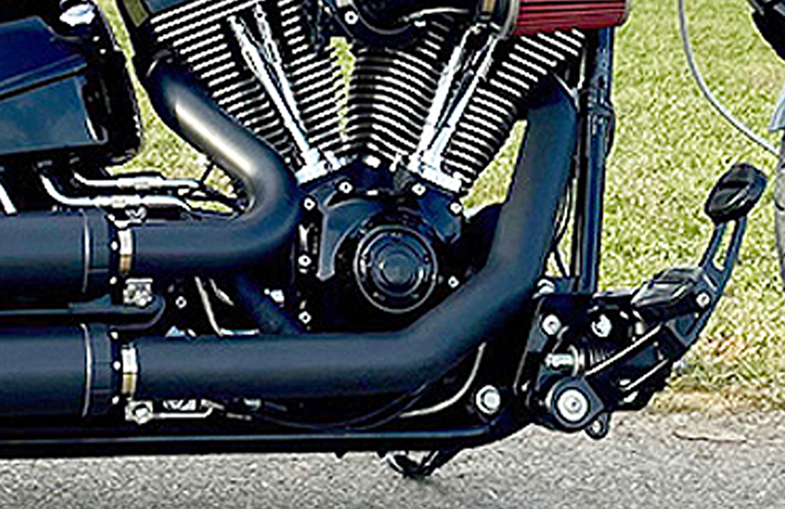 Hitzeschutzblech Universal 4 Zoll schwarz für Harley Krümmer oder