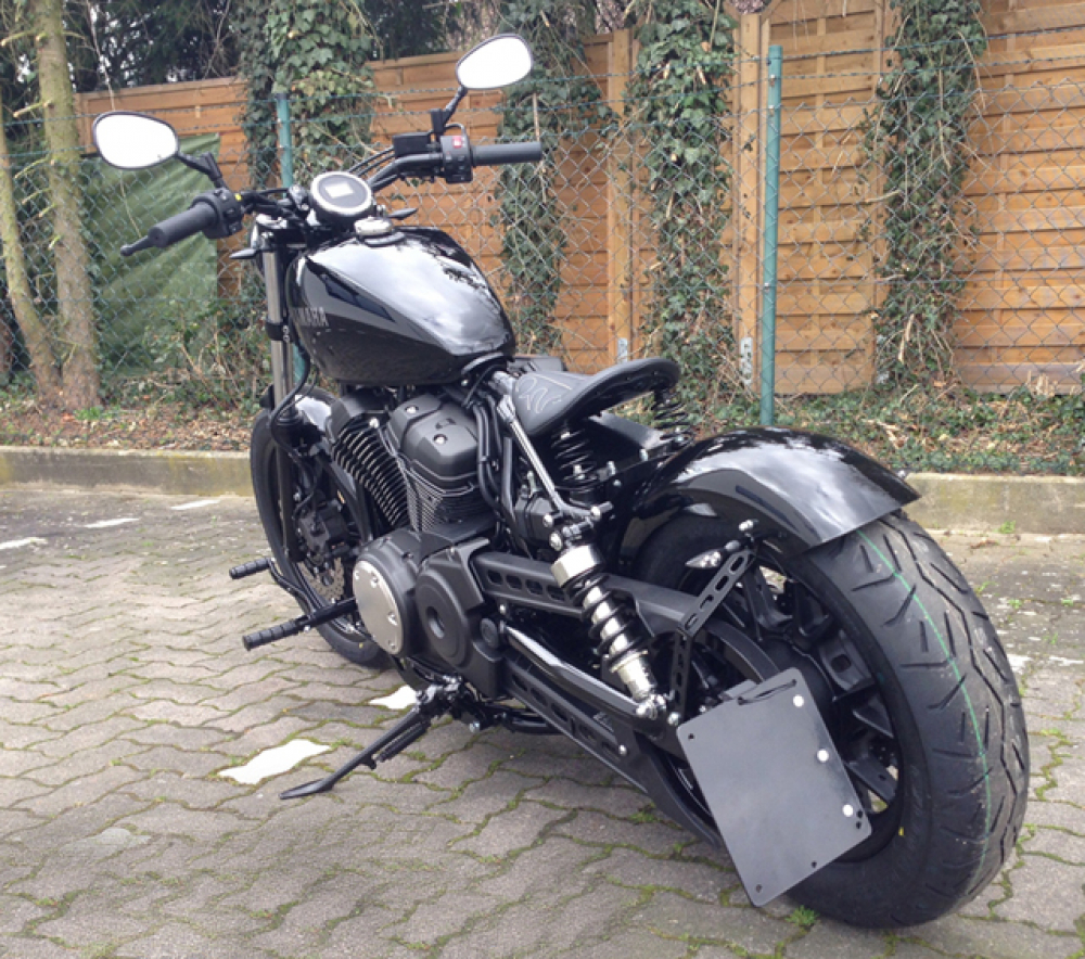 MB Bobber - Schwingsattel + Rahmenplatten - Komplett - Set / mit Federn / black / YAMAHA XV 950 Bolt / R / Racer