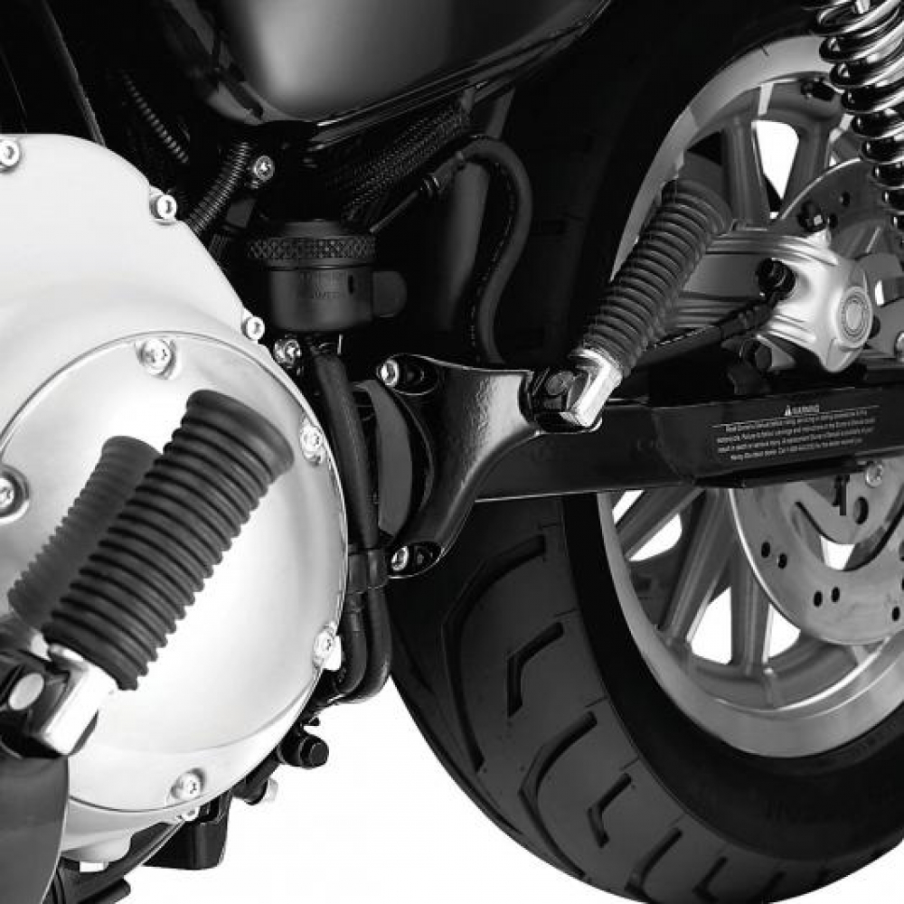 TB Soziusfußrasten-Montagekit / komplett / eloxiert bright / Harley Sportster / ab 2014