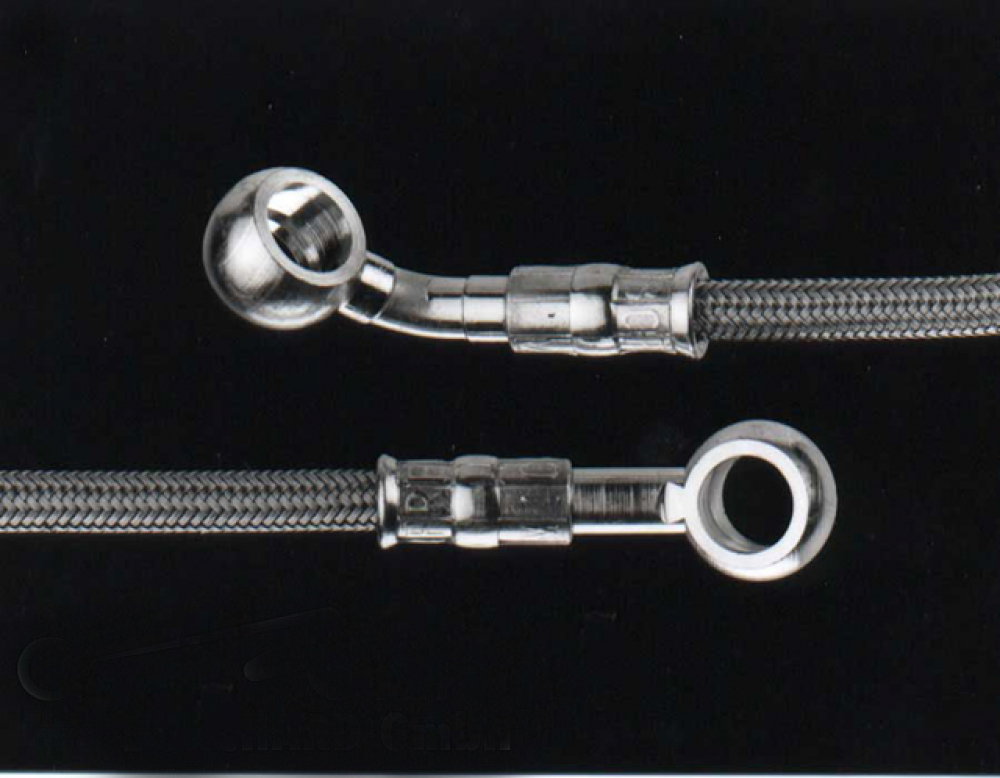 MB-Universal / Stahlflex-Brems-Kupplungsleitung / Öse 0 / Öse 20 / 1200 mm / Tüv