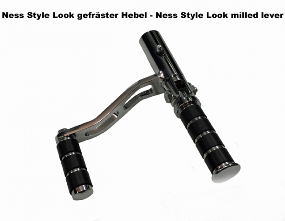 MB vorverl. Fußrasten / 25 cm / Ness Style gefräst / chrom / Kawasaki VN 1500 Classic / VNT50D / ABE