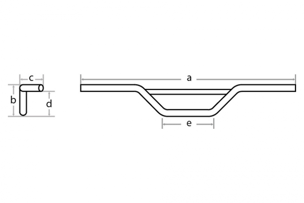 FE LENKER Drag Bar Wide / 22 mm / 970 mm b / schwarz / Tüv