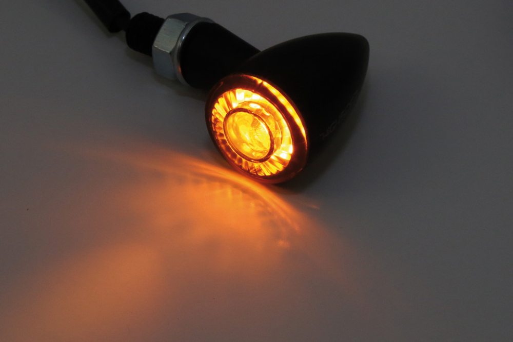 Apollo Bullet - LED Blinker / schwarz - dunkles Glas / Paar / E-Zei.