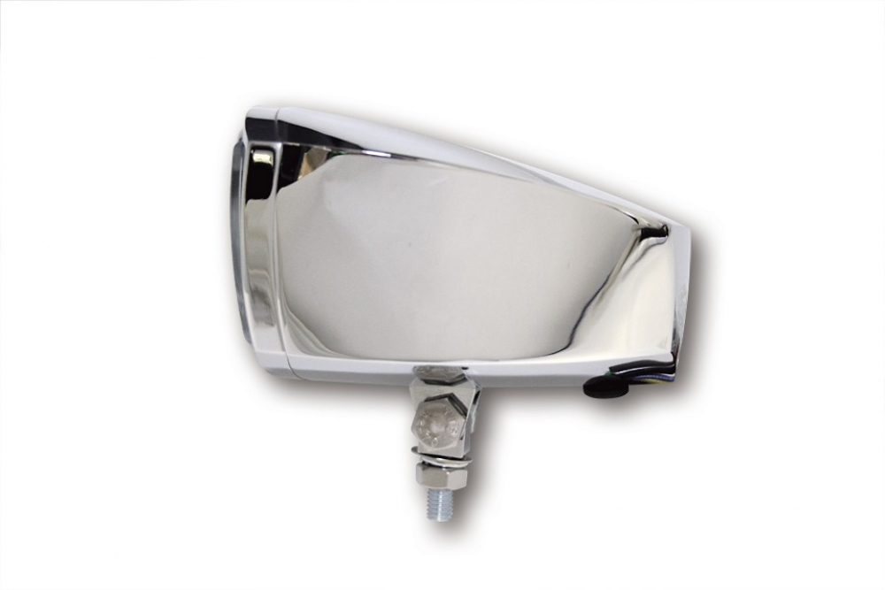 NEU: PW SCHEINWERFER OREGON / Chrom / klares Glas / Befestig. unten / E-Zeich.