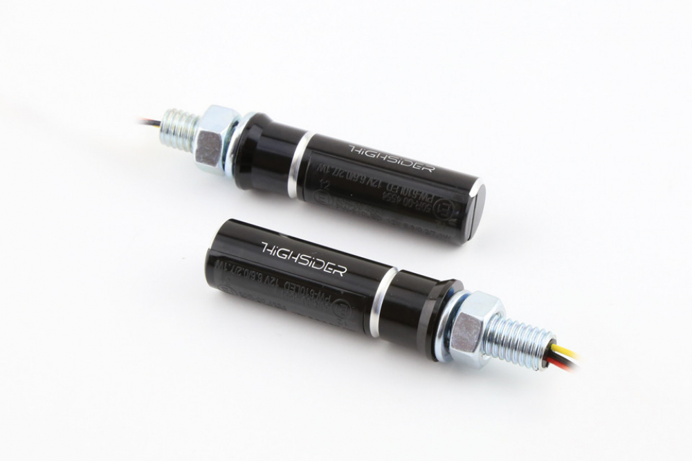 Highsider LED / ALL-IN-ONE / Rücklichtblinker-Conero / schwarz / Paar / E-Zei