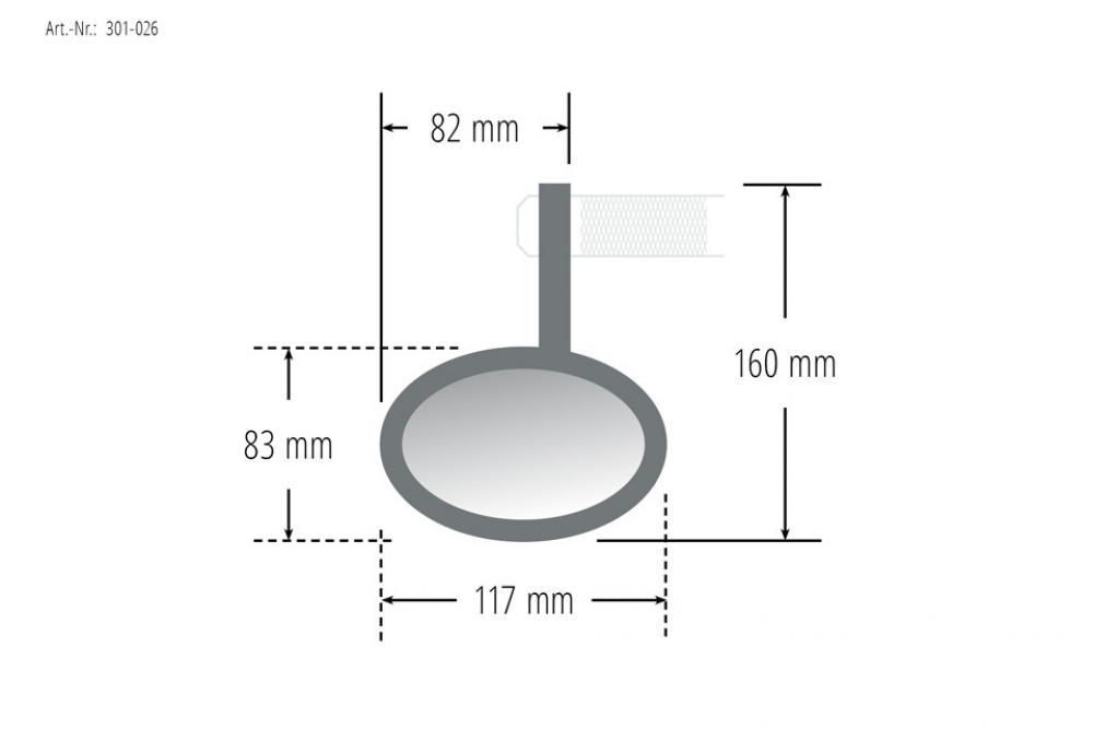 HS Lenkerendenspiegel / universal / CLASSIC / schwarz  / 1 Stck