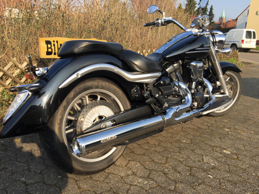 MILLER 2-1 Ocean Drive L / Endschalldämpfer / KAT / silber / Yamaha XV 1900  / EG-BE
