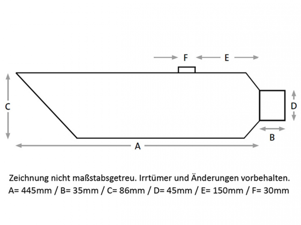 Sale: MILLER "Universal" Auspuff-Endschalldämpfer / CLASSIC / VA poliert / 86 / 440 / 45-38 / ABE
