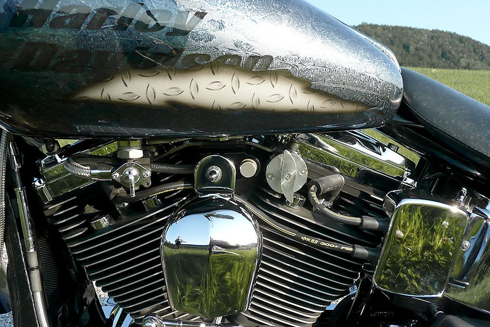 PENZL - Retro Line Auspuffset verstellb. / verchromt / Harley Fat Boy S / 2016 /ABE