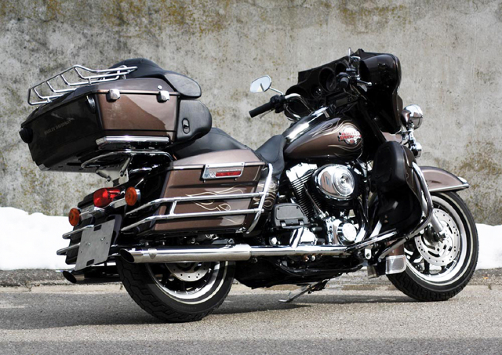 PENZL - Neo Classic Auspuffset verstellb./ 80mm / fein gebürstet / HD Touring / 07-08 / EG-BE