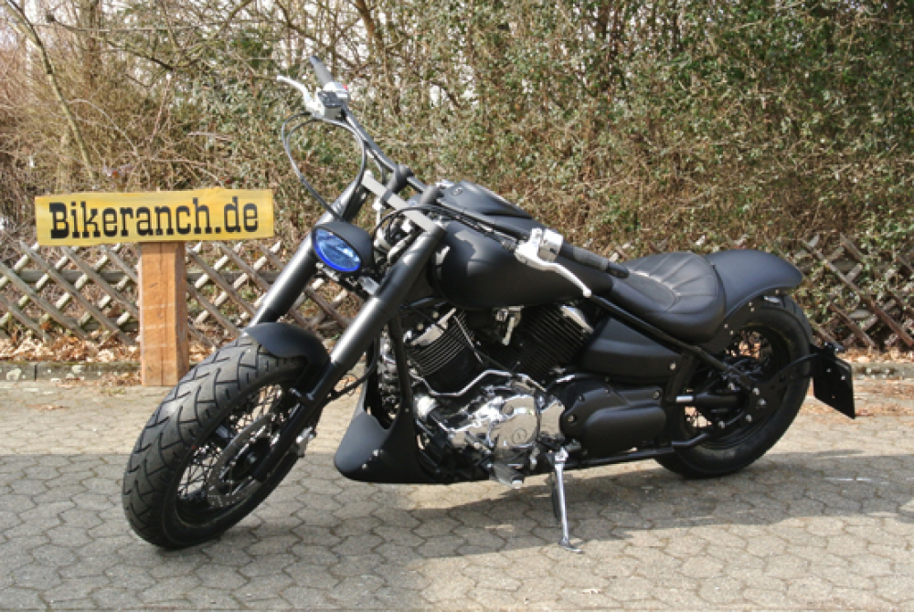 Short-Time-Sale: IOWA SCHEINWERFER  / Schwarz - blaues Glas / E-Zeich.