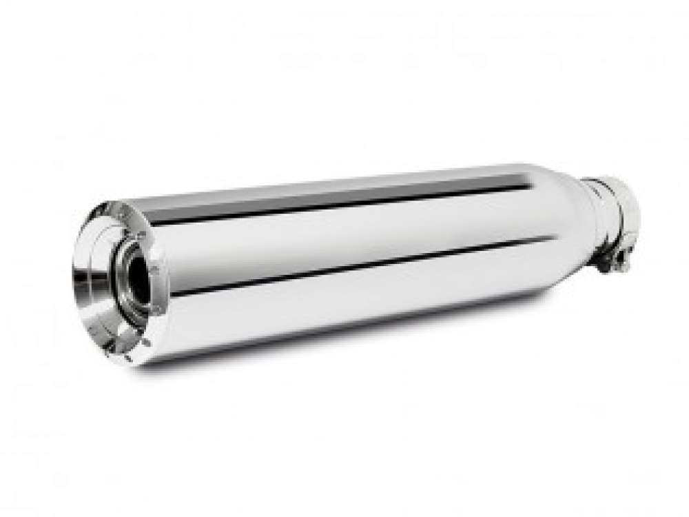 MILLER - EVO 5 ECO - KAT - Universal Endschalldämpfer / poliert / 85 - 410 - 45/38 mm / ABE