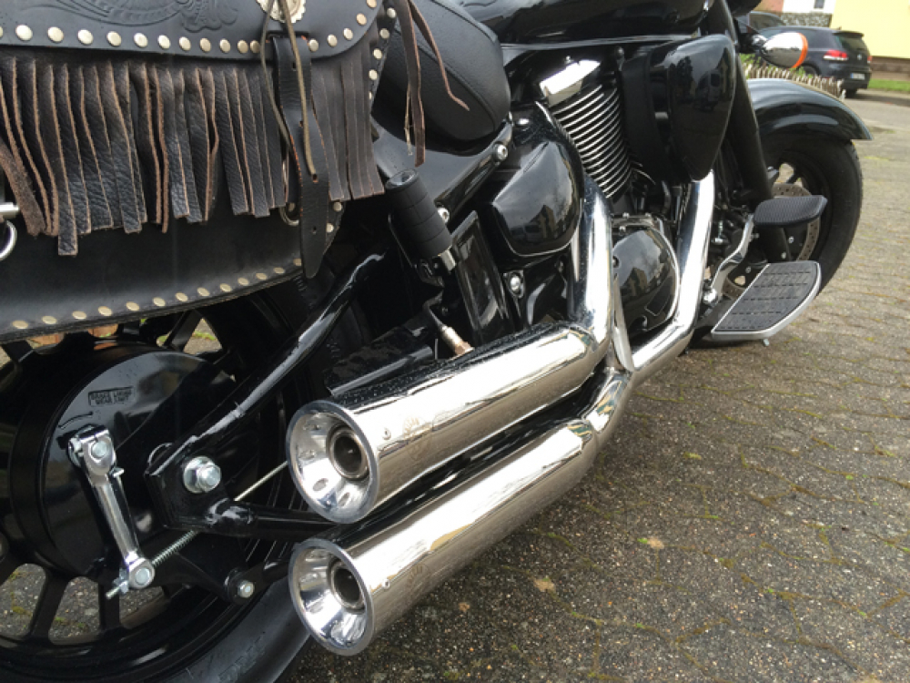 Falcon Double Groove / Suzuki VL / M / C 800 / ab 2006 / Komplettanlg. / mit KAT / poliert / ABE