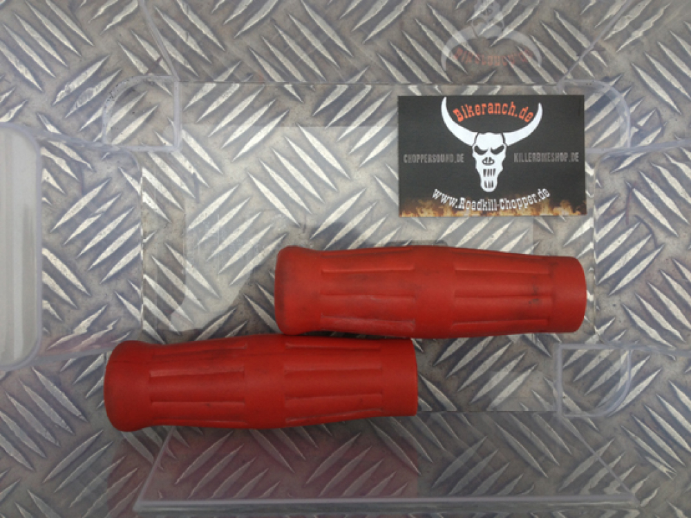 MS OLDSTYLE GRIFFGUMMIS rot 1"-Lenker Harley + jap.Chopp