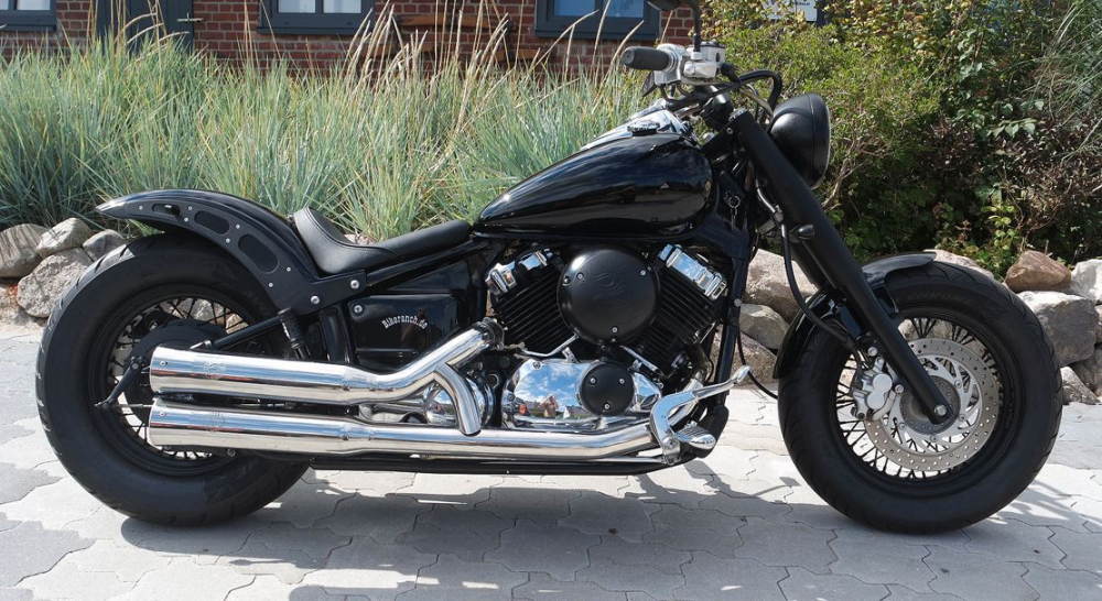 Falcon Double Groove / silber poliert / Yamaha XVS 650 + Classic / EG-BE