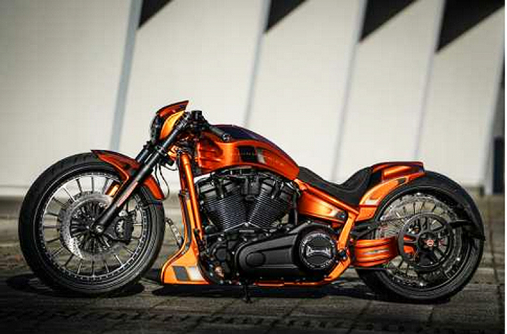 TB Heckfender GP-Style / FatBoy, Breakout & FXDR / 260 mm / 21" Rad / ab 2018 / mit Rücklicht + Blinker / Tüv