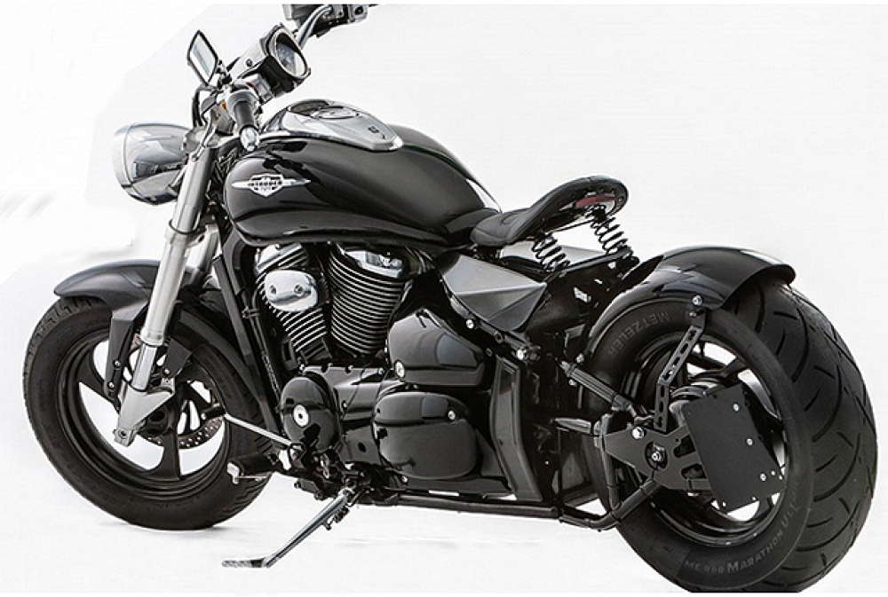 MB Bobber-Schwingsattel + Rahmenplatten-Set / mit Federn / black / Suzuki VZ / M 800 Intruder
