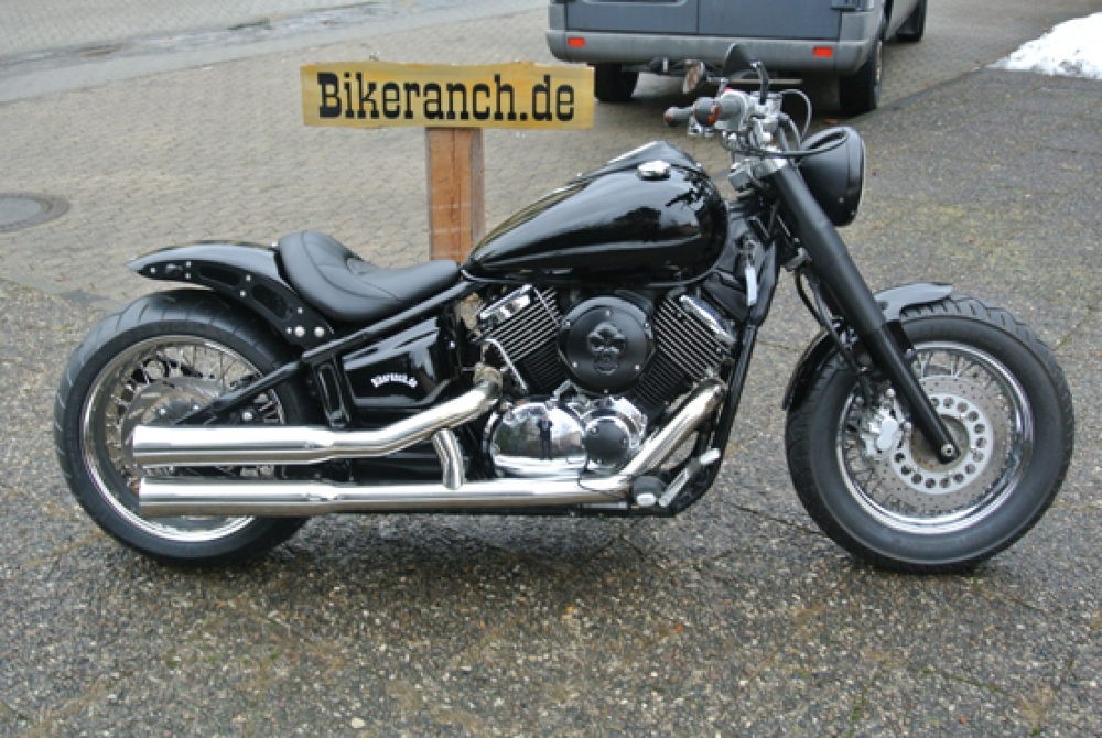 Falcon DoGro Komplettanlage / VA poliert / Chopper / ohne KAT