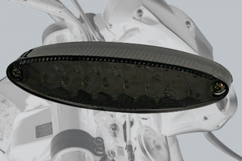 PW LED-MINI-RÜCKLICHT (inkl. Bremsli.) NUMBER 1, getö. Glas, Kz-Beleu., E-gepr.