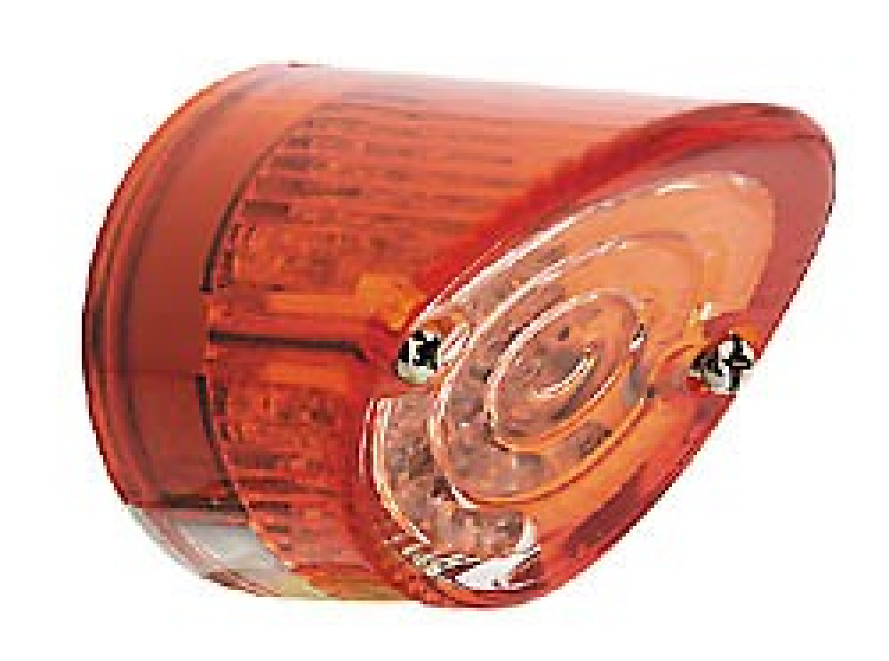 PW LED-RÜCKLICHT (inkl. Bremsli.) NOSE, rund, Glas rot-transparent, E-gepr.
