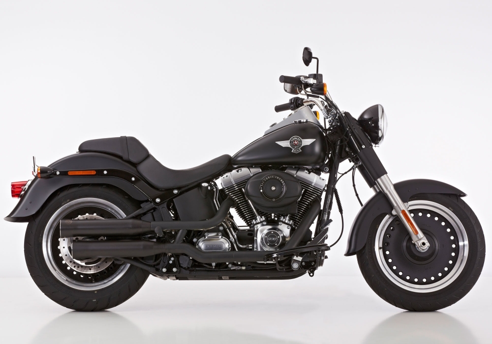 NEU: FALCON Double Groove / EURO 4 / Slip On / schwarz / HD Softail / Heritage / Fat Boy 107 / ab 2020 / ABE