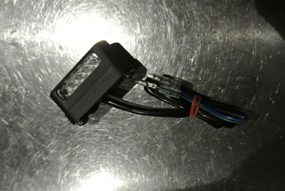 LED - Kennzeichenleuchte - Mini / Alu / schwarz - matt / universal / E-Zeichen