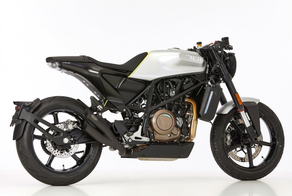 HURRIK Pro 2 / Edelstahl schwarz / Husqvarna Vitpilen 701 / ABE