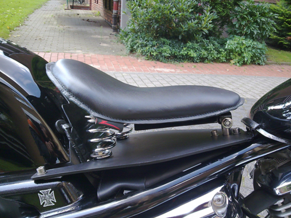 Sale: BR Schwingsattel-Kompl.-Set / Leder / schwarz / Yamaha XVS 1100 Cus + Clas / alle Heckfender