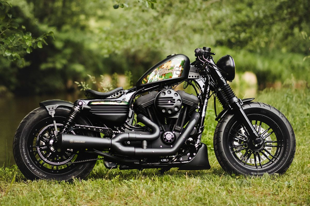Black Sale: nur 1 x KESSTECH Komplett 2 in 1 / ceramic schwarzmatt / nicht verstellb. / Harley Sportster XL 883 - 1200 / mit EG / ABE