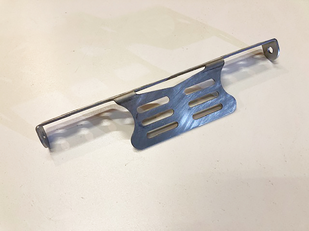 Nur bei uns: BR - Blinkerhalter - universal - vorn / Stahlblech roh / ohne Blinker